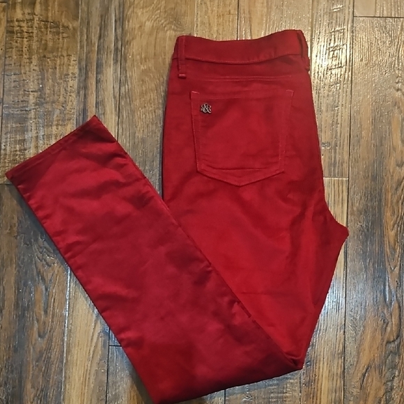 Rock & Republic Pants - Rock & Republic Crimson Red Corduroy tight Leg Pants. Size 16M